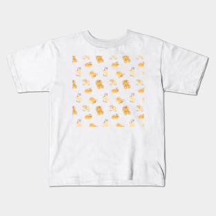 Watercolor Bunny Blob Pattern Kids T-Shirt